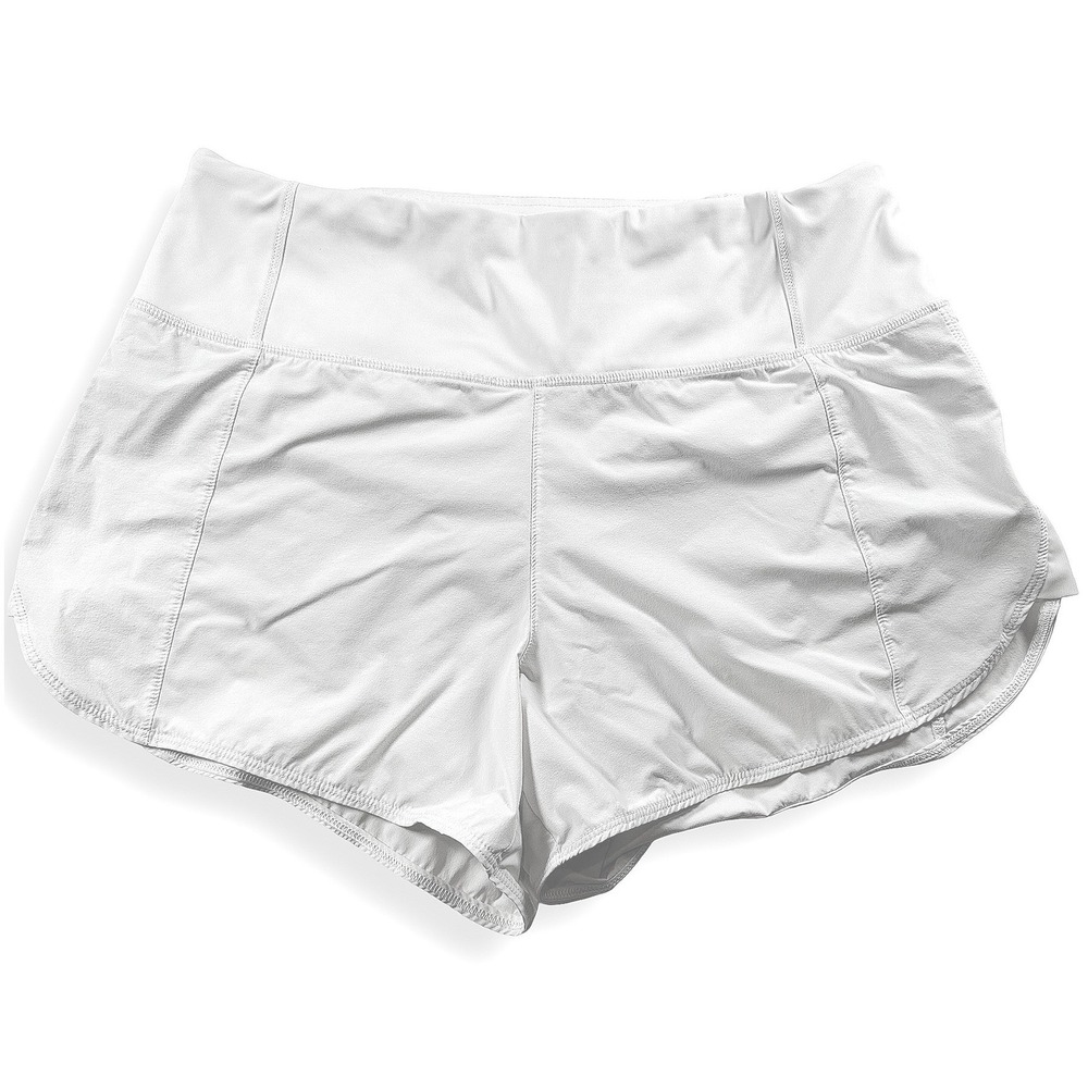 Athleta Womens Running Shorts Size S White Zipper‎ Pocket Athletic Gym